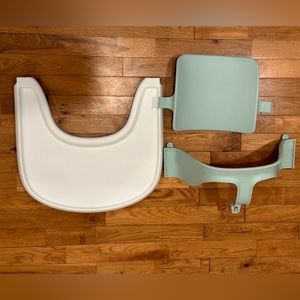 SOLD STOKKE Baby Set Kit & Tray for Tripp Trapp chair in Soft Mint color